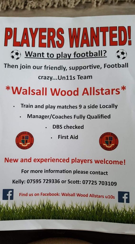 Under 14's Notices | Walsall Junior Youth League